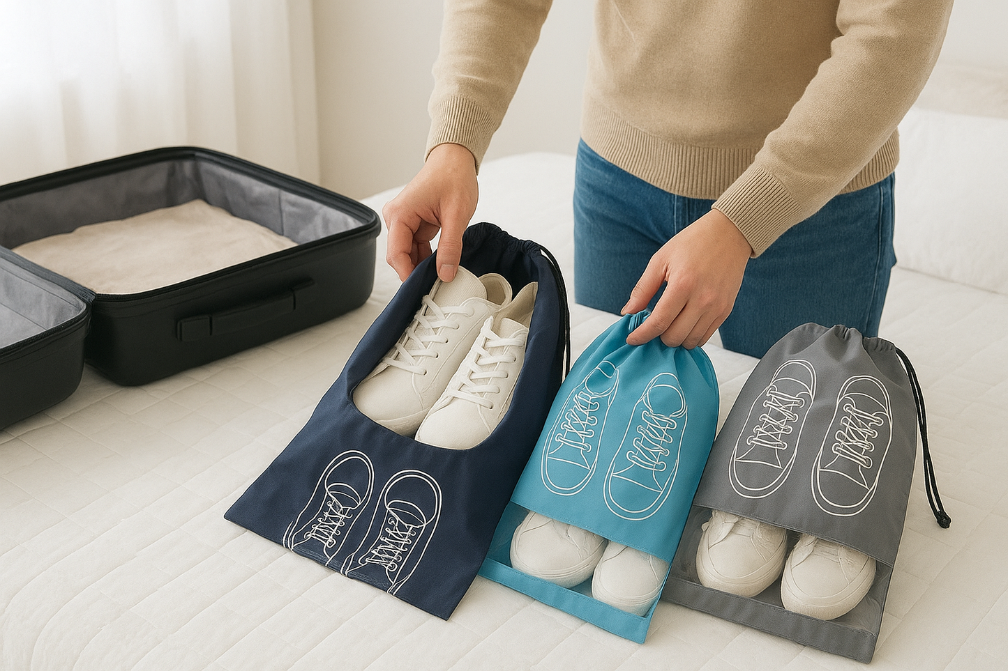 5pcs Shoe Storage Bag with Waterproof Capacity