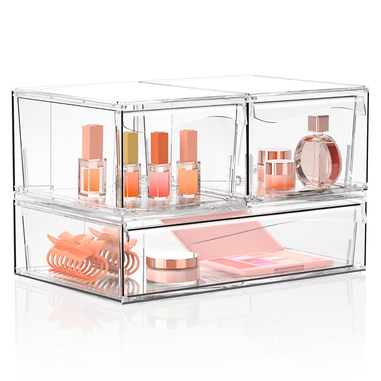 Transparent Stackable Drawer Organizer