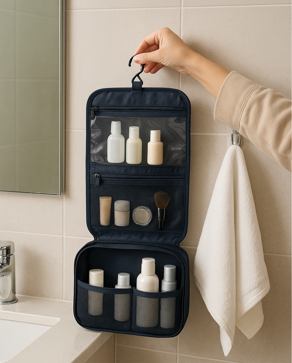 Waterproof Hanging Travel Cosmetic Organizer