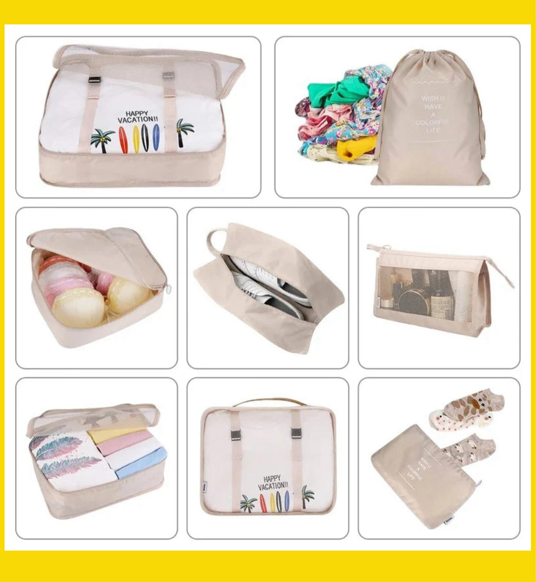 8/6pcs Travel Bag Organizer Set
