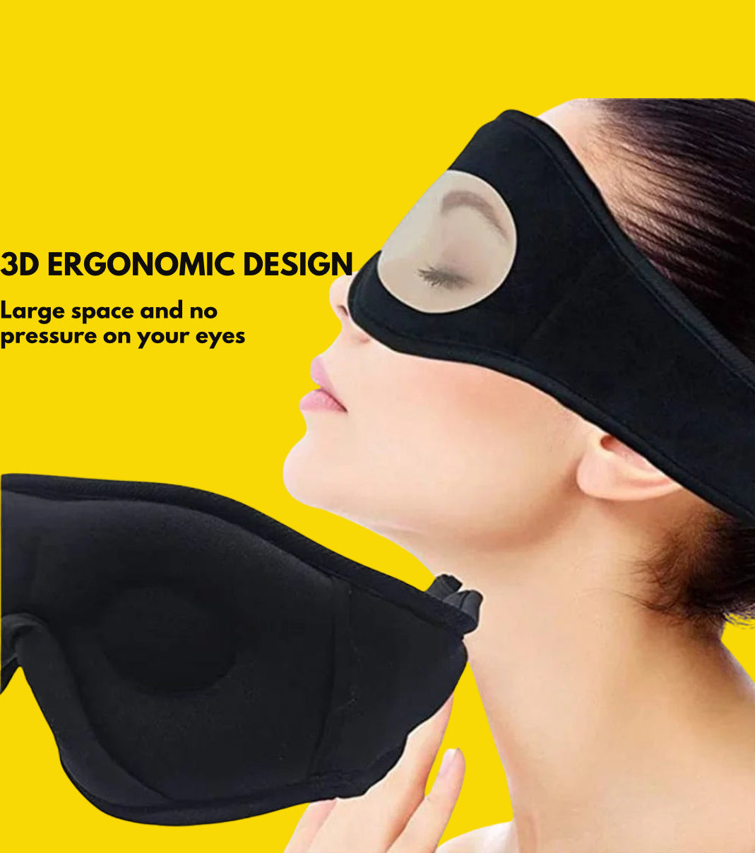 3D Eye Mask with Bluetooth Music Headphones