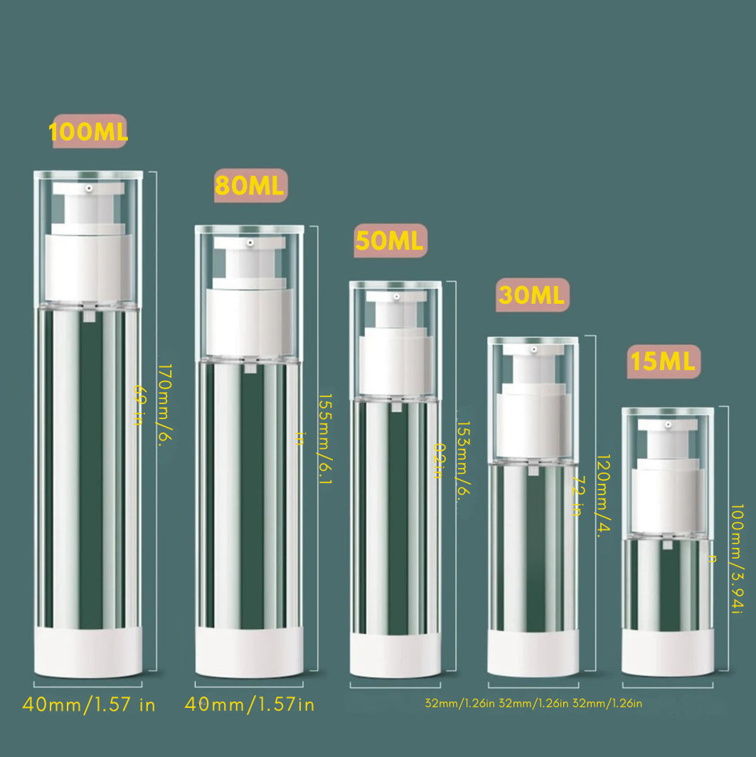 Travel Size Airless Pump Bottle for Toiletries