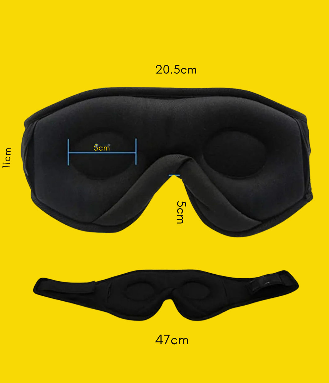 3D Eye Mask with Bluetooth Music Headphones
