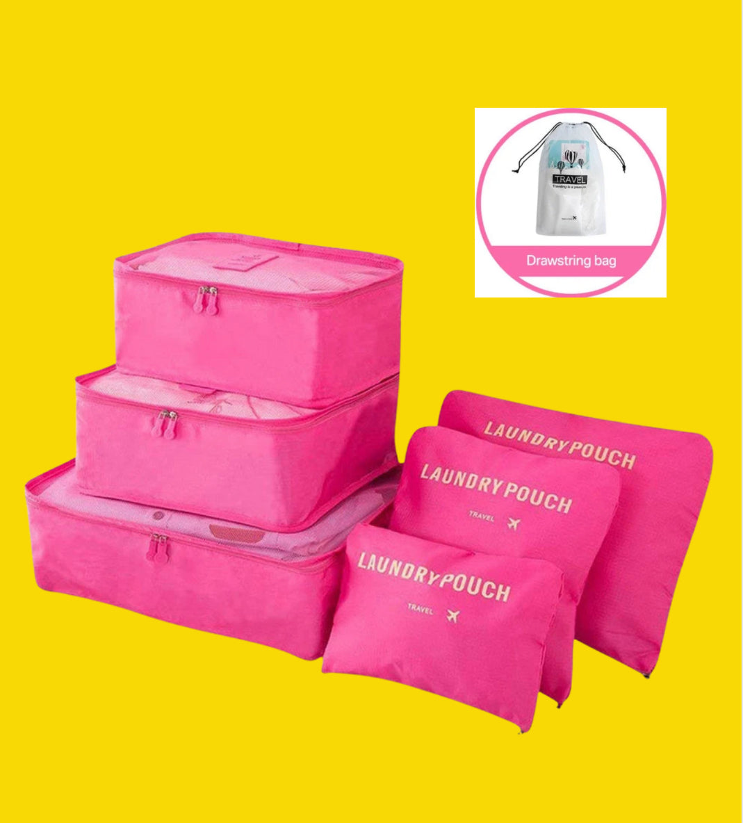 8/6pcs Travel Bag Organizer Set
