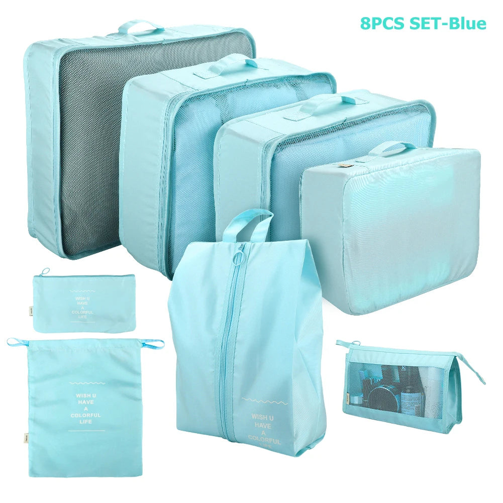8/6pcs Travel Bag Organizer Set