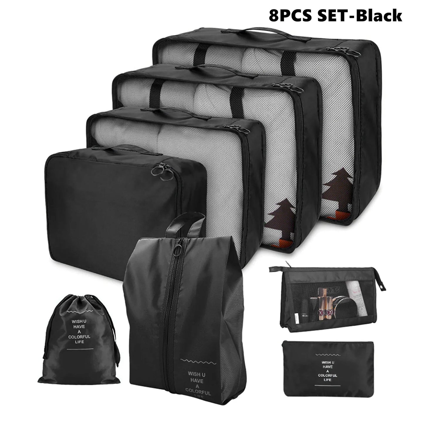 8/6pcs Travel Bag Organizer Set
