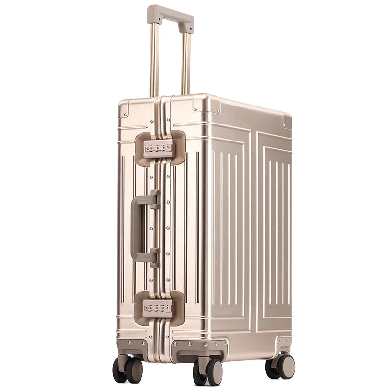 Aluminum Trolley Suitcase with Large Capacity