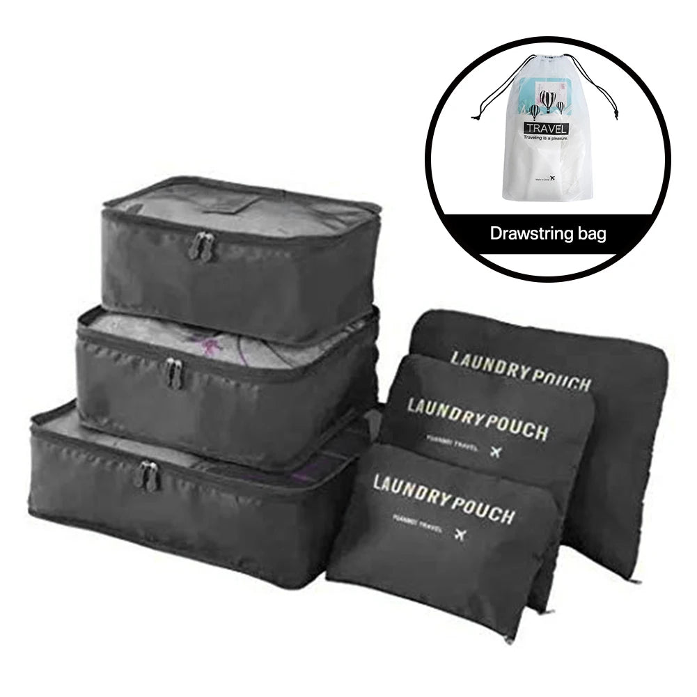 8/6pcs Travel Bag Organizer Set
