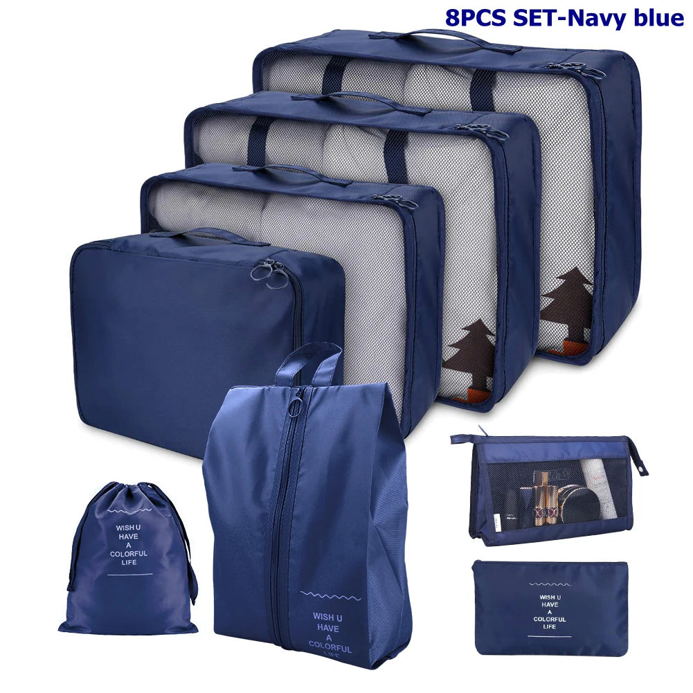8/6pcs Travel Bag Organizer Set
