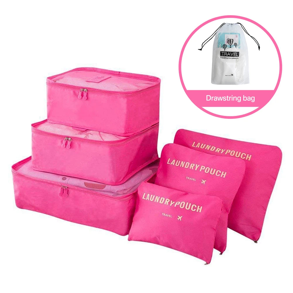 8/6pcs Travel Bag Organizer Set