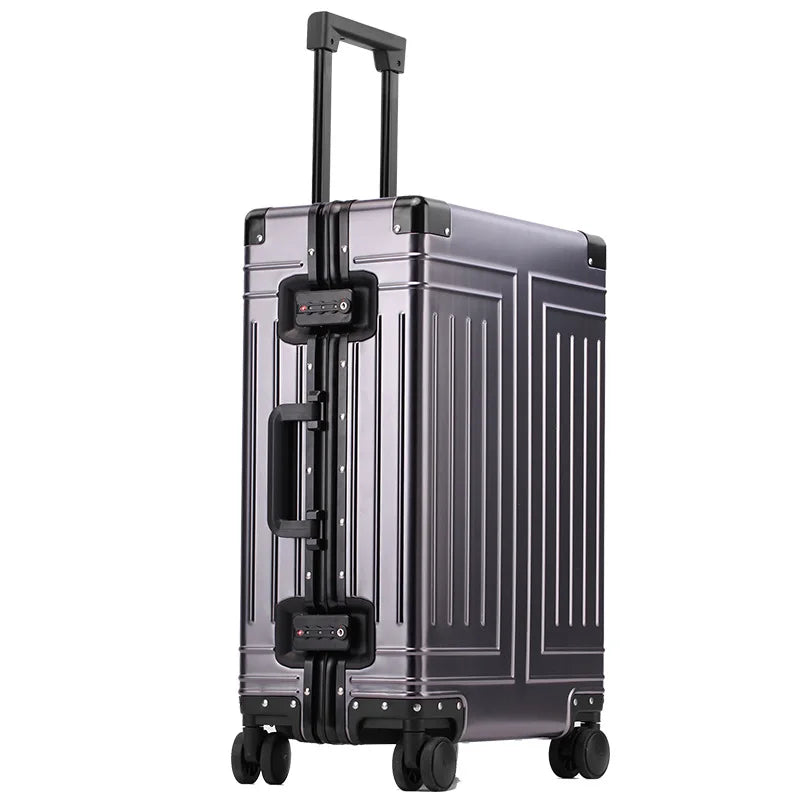 Aluminum Trolley Suitcase with Large Capacity