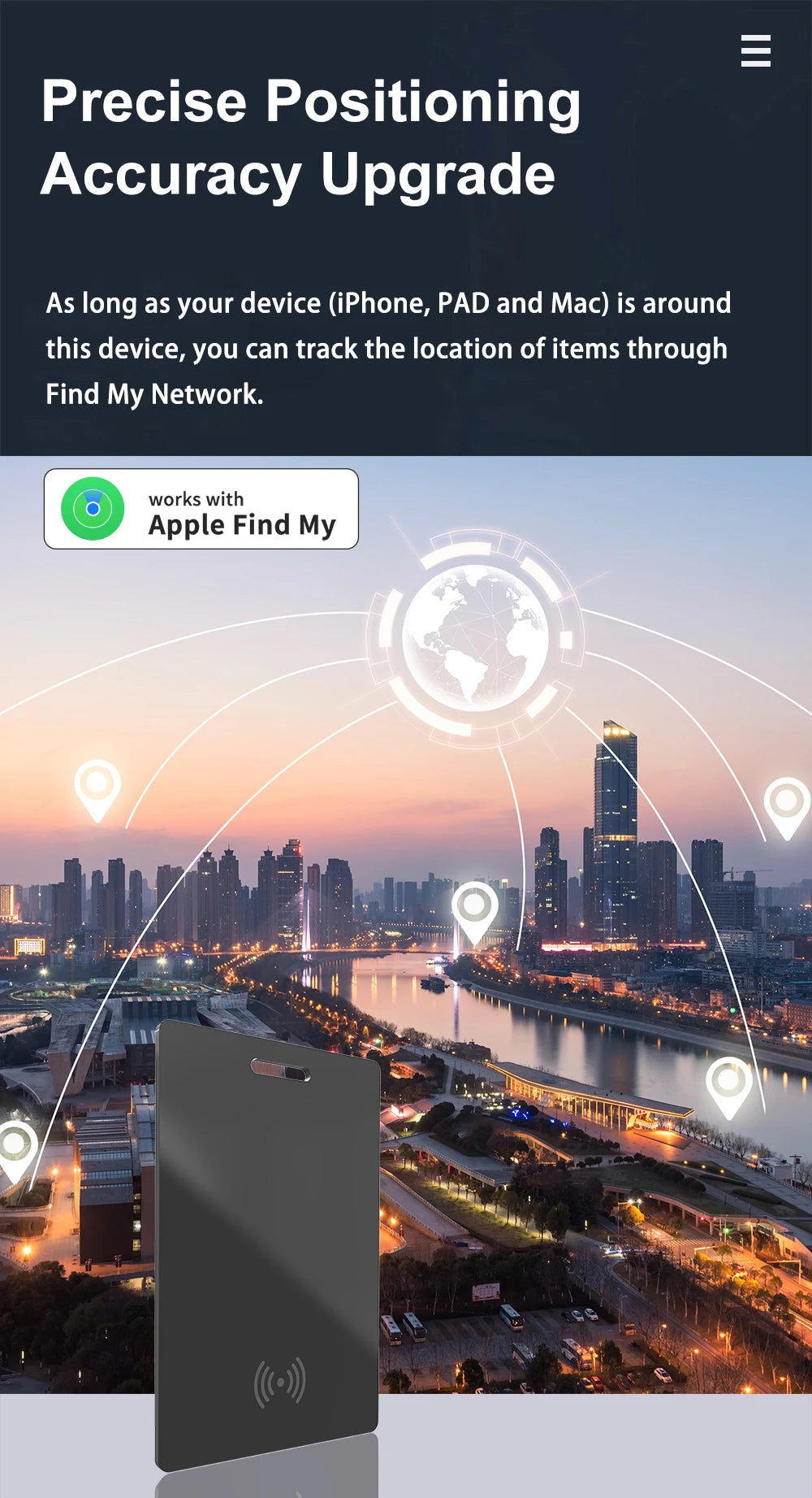Wireless Wallet Tracker Card