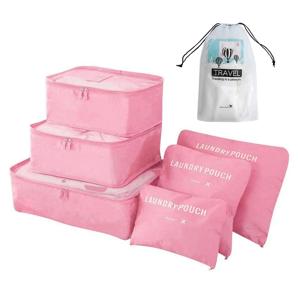 8/6pcs Travel Bag Organizer Set