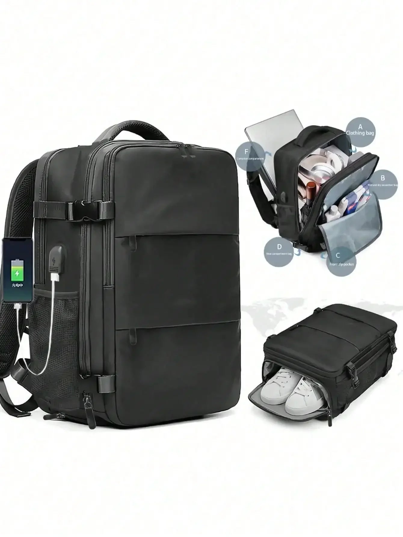 Large Multifunctional Travel Backpack