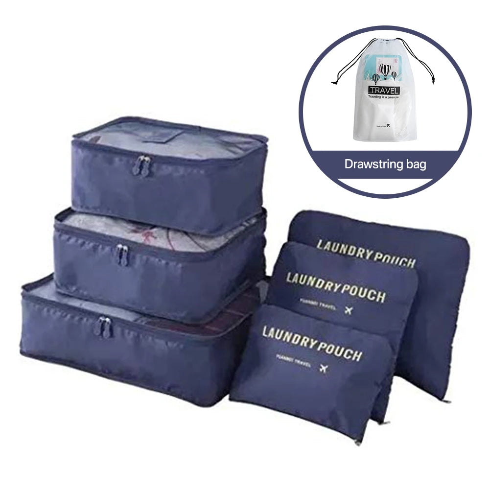 8/6pcs Travel Bag Organizer Set