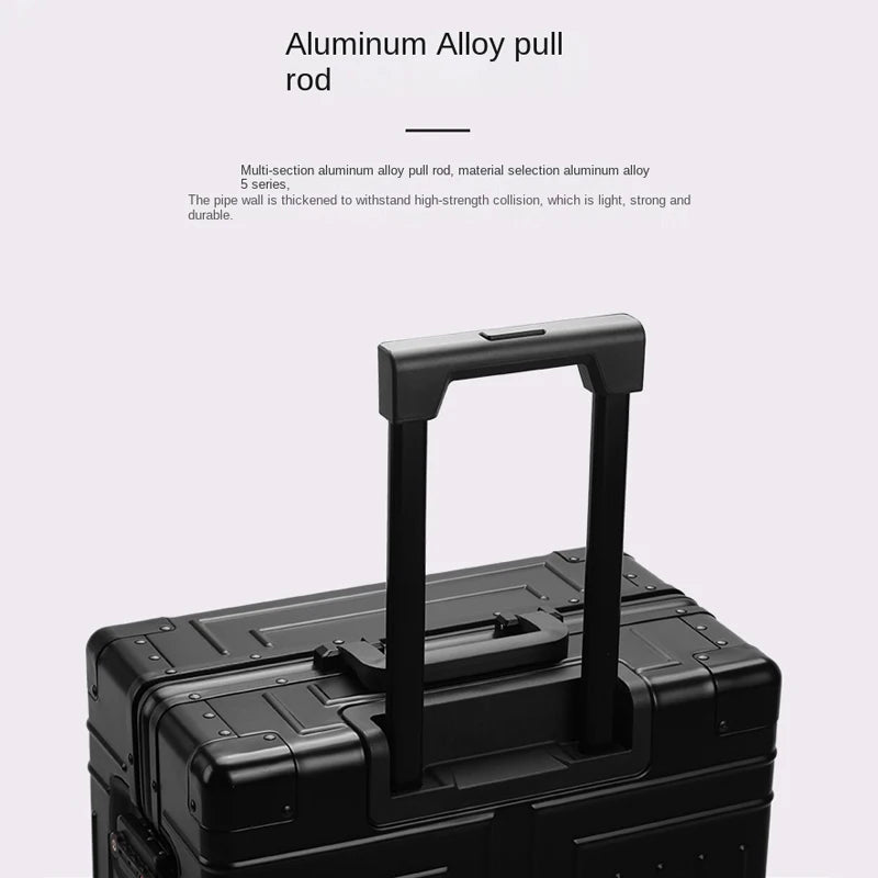 Aluminum Trolley Suitcase with Large Capacity