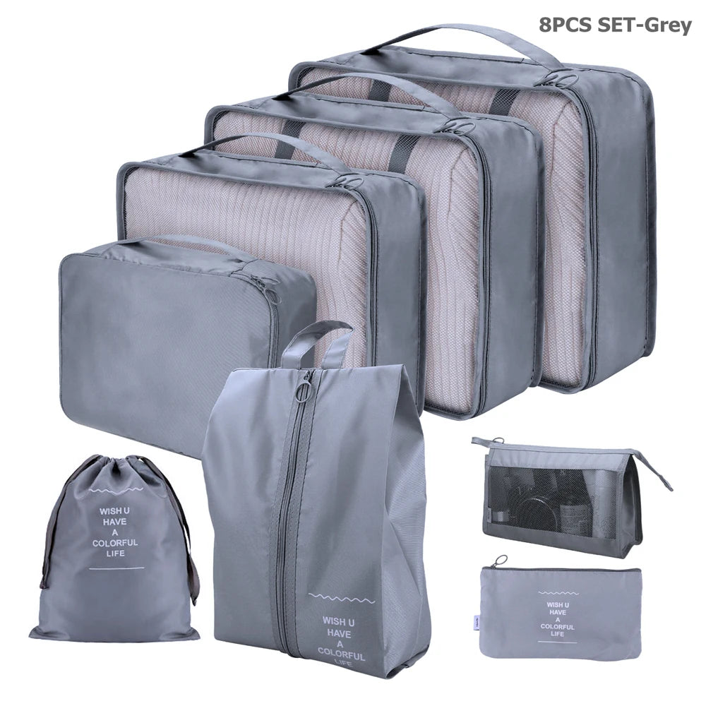 8/6pcs Travel Bag Organizer Set