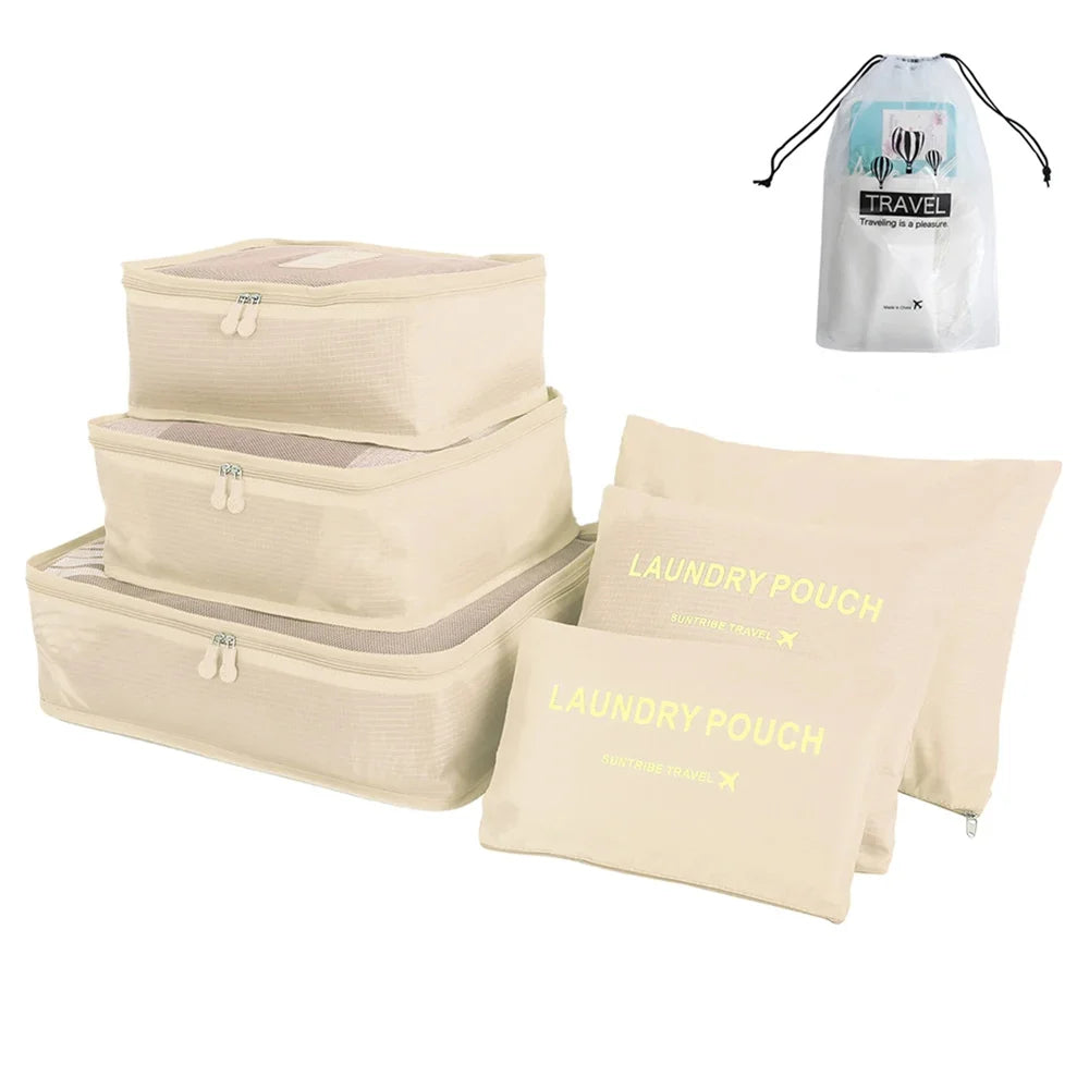 8/6pcs Travel Bag Organizer Set