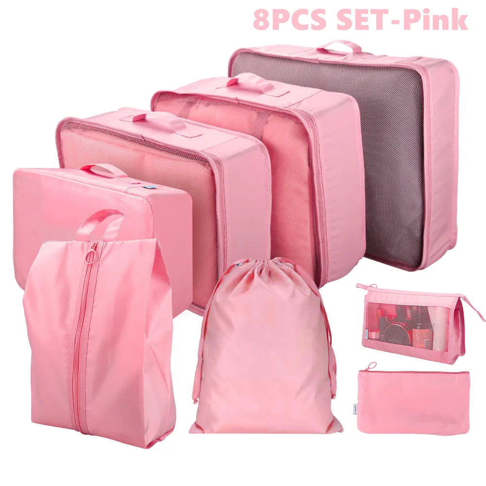 8/6pcs Travel Bag Organizer Set