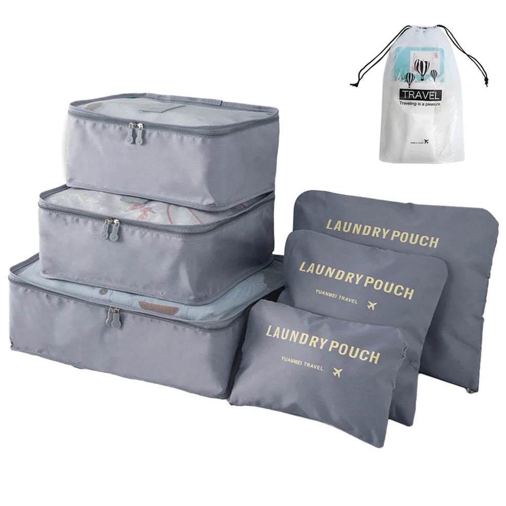 8/6pcs Travel Bag Organizer Set
