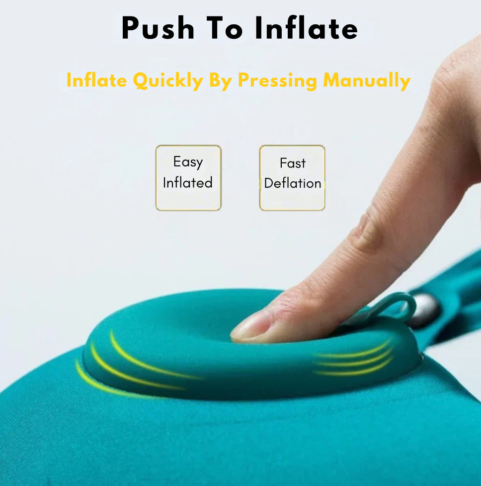 U-Type Inflatable Neck Pillow for Travel