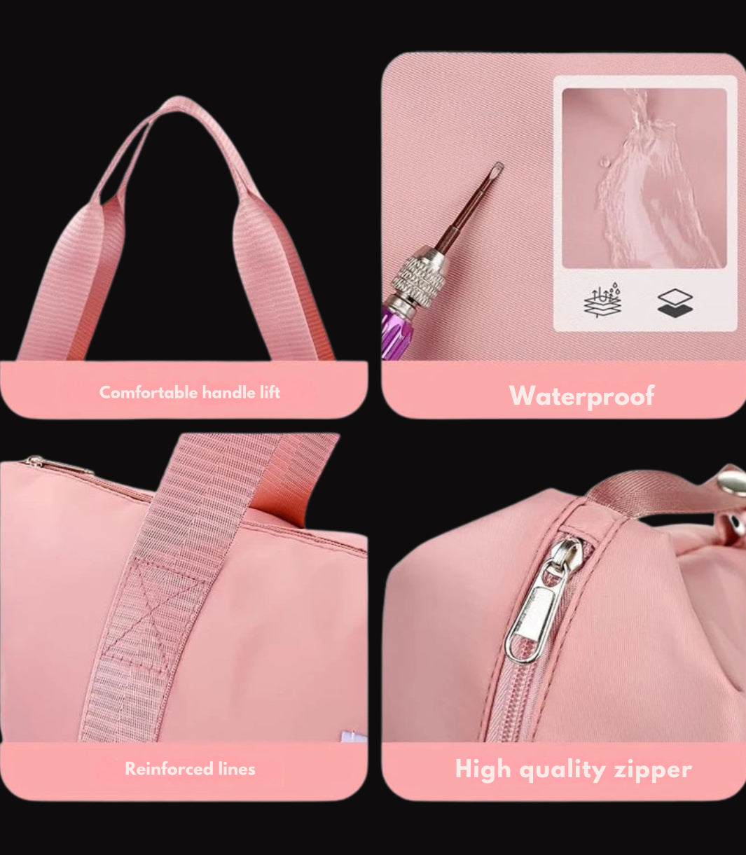 Travel Tote Bag with Expandable Capacity