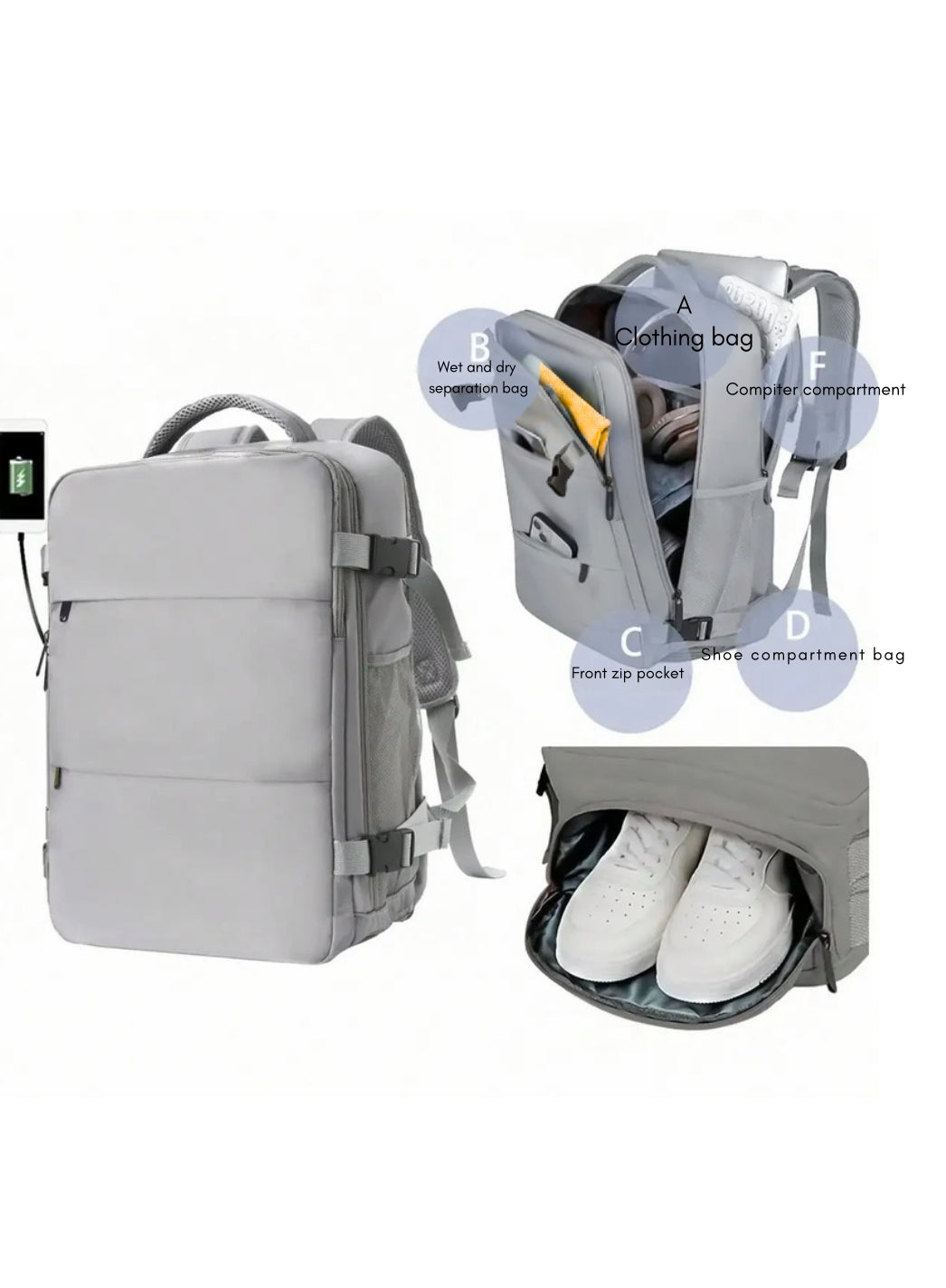 Large Multifunctional Business Travel Backpack