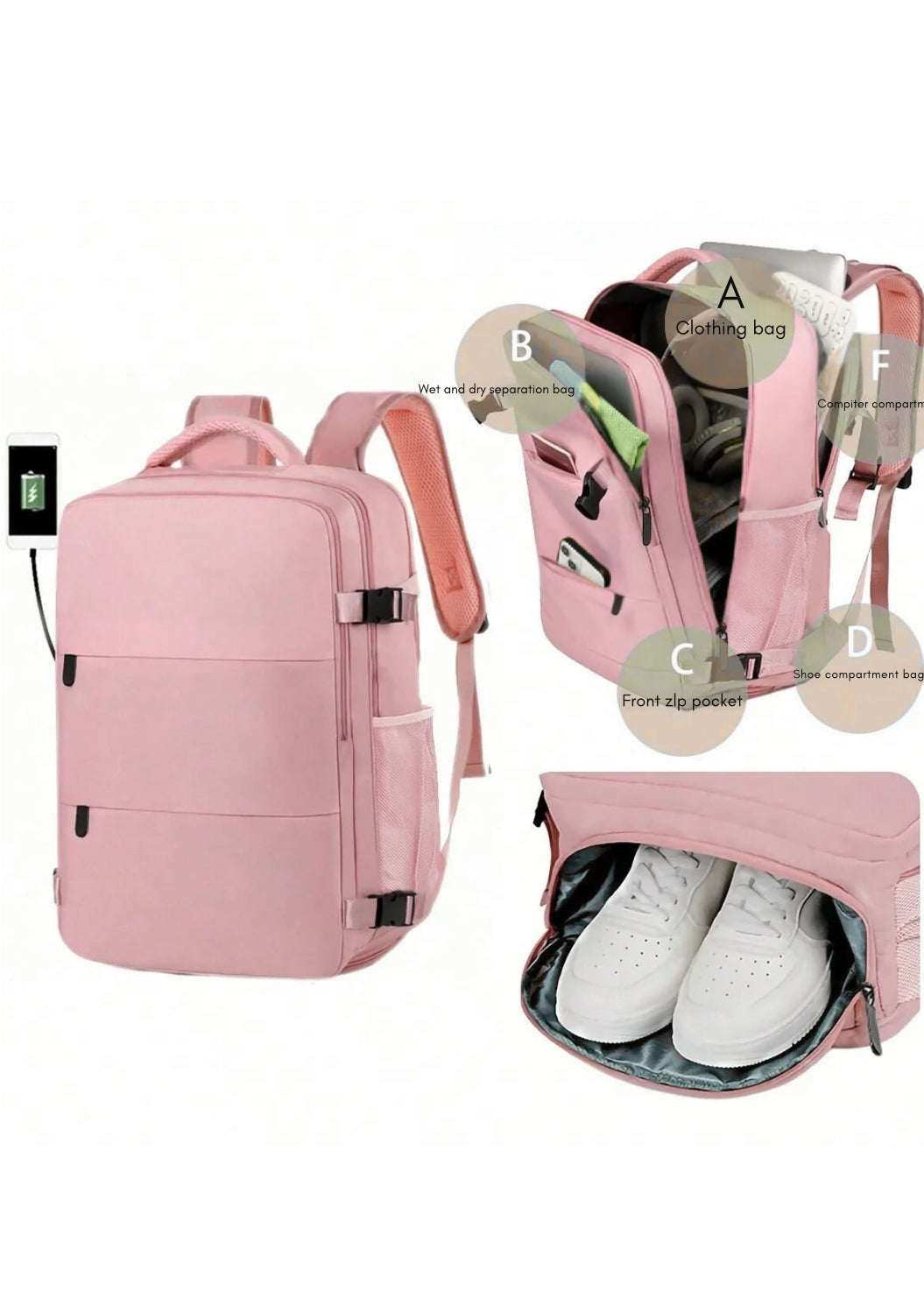 Large Multifunctional Business Travel Backpack