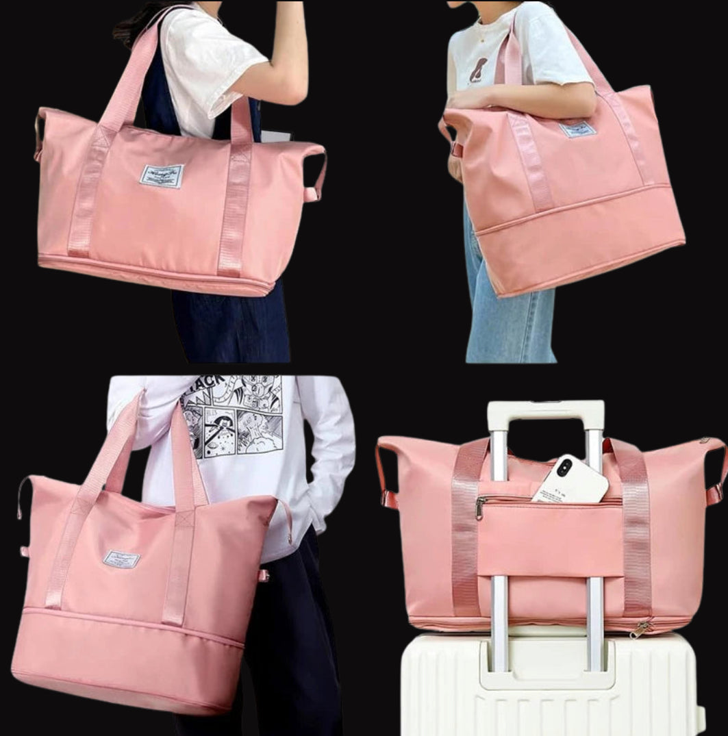 Travel Tote Bag with Expandable Capacity