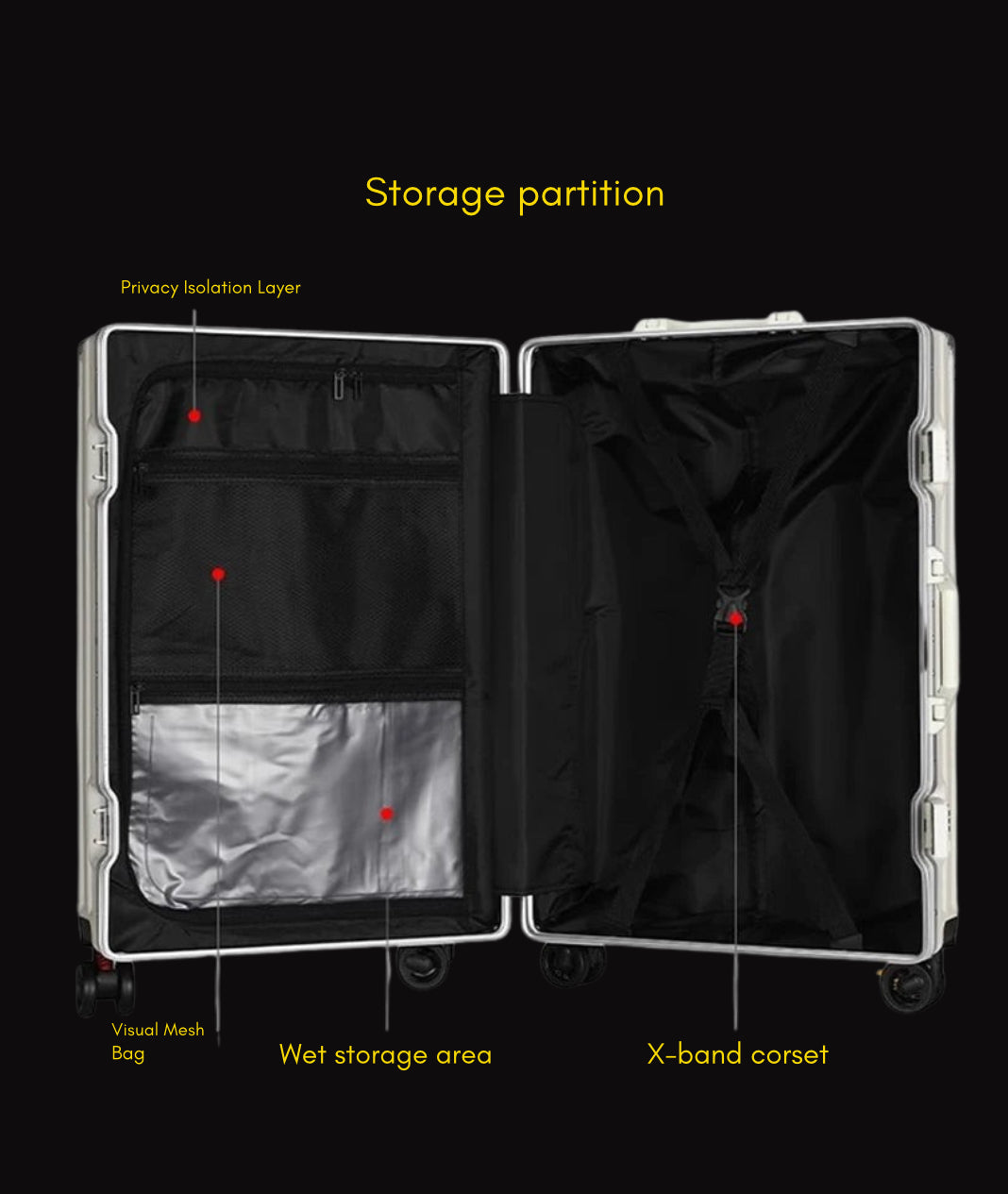 28-Inch Luggage with Brake Wheel/Cup Holder/USB
