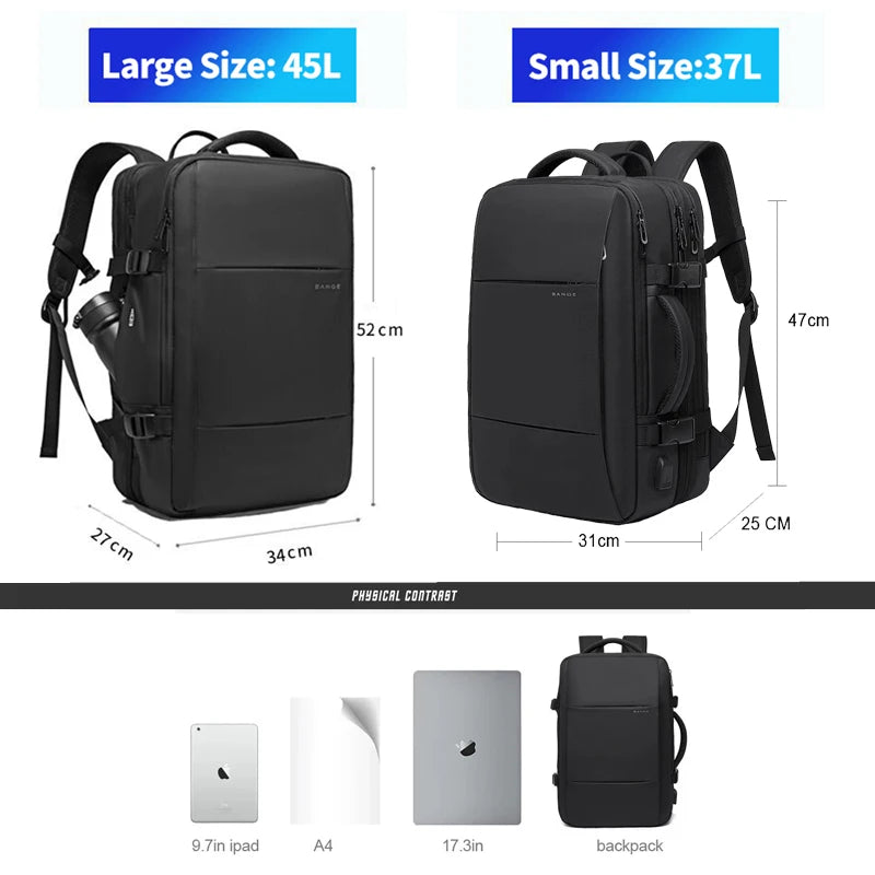 Large Capacity 17.3 Waterproof Travel Laptop Backpack