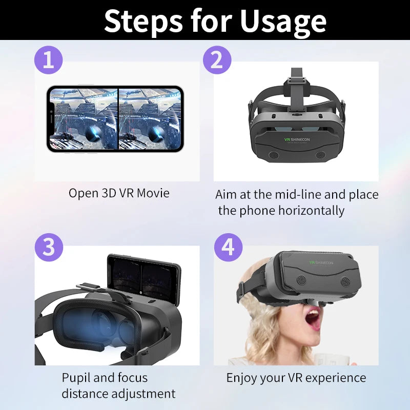 Virtual Reality VR Glasses Headset Viar Devices for Productivity Growth