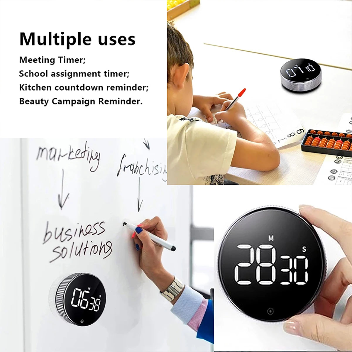 Magnetic Digital Countdown Timer for Cooking and Outdoor Use