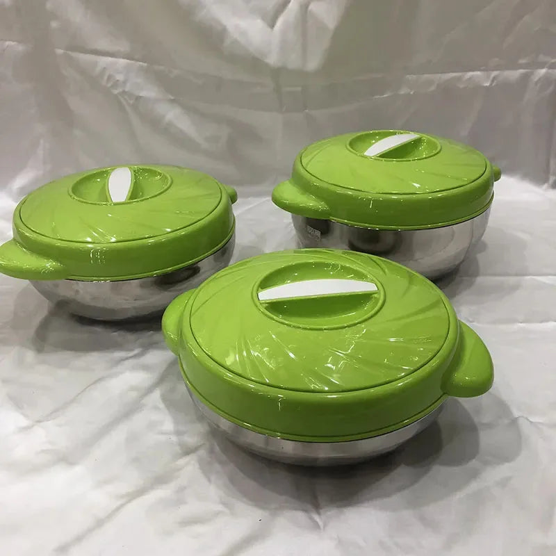 3-Piece Thermal Food Warmer Set 1.5L, 2L & 3L