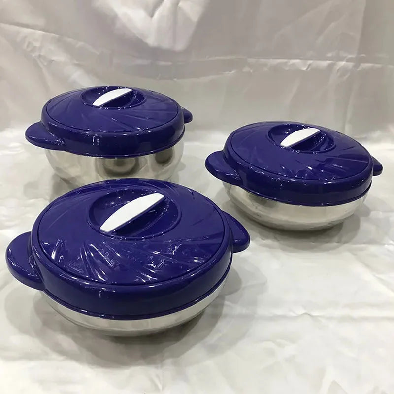 3-Piece Thermal Food Warmer Set 1.5L, 2L & 3L