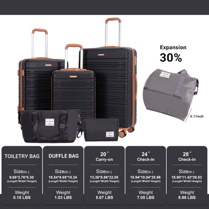 5-Piece Luggage Set with TSA Lock