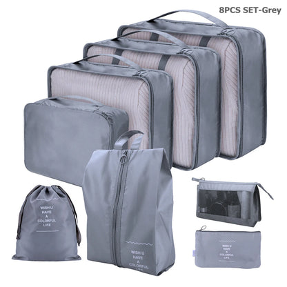 8/6pcs Travel Bag Organizer Set