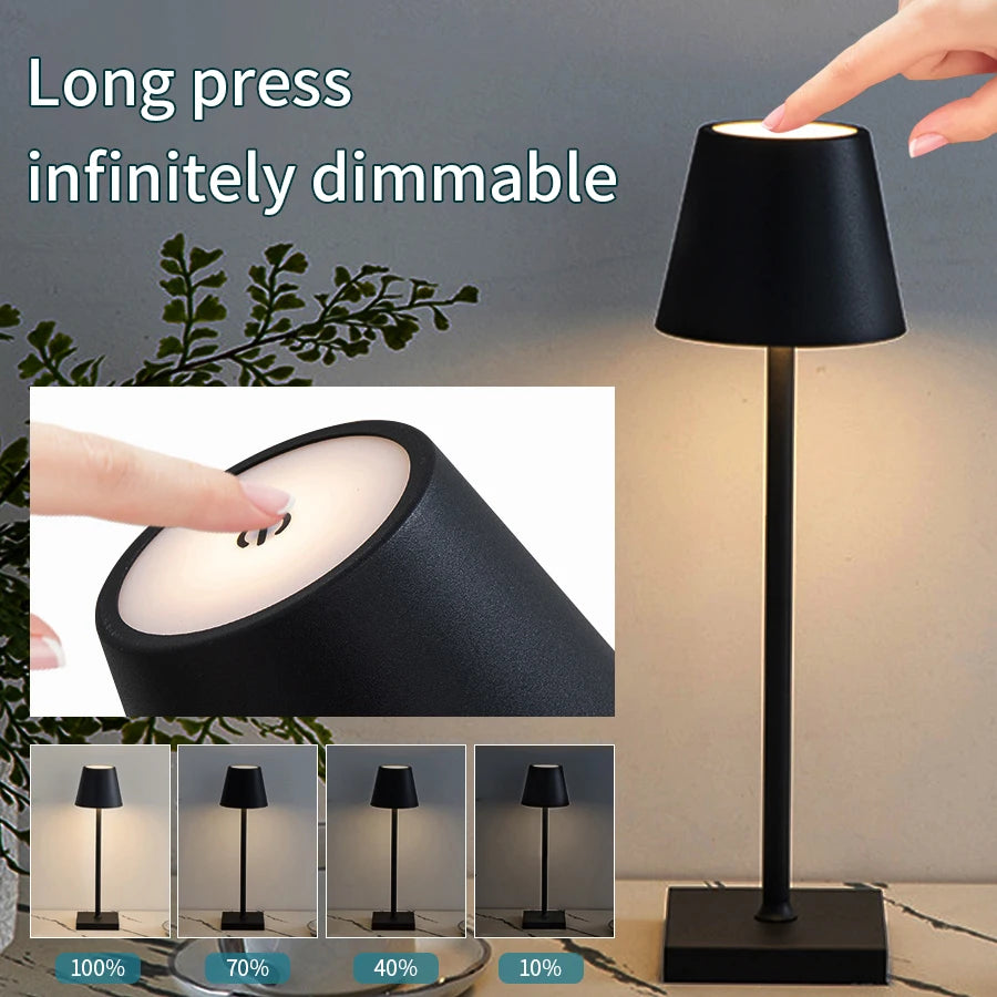 Rechargeable LED Table Lamp-3 Levels Touch Switch