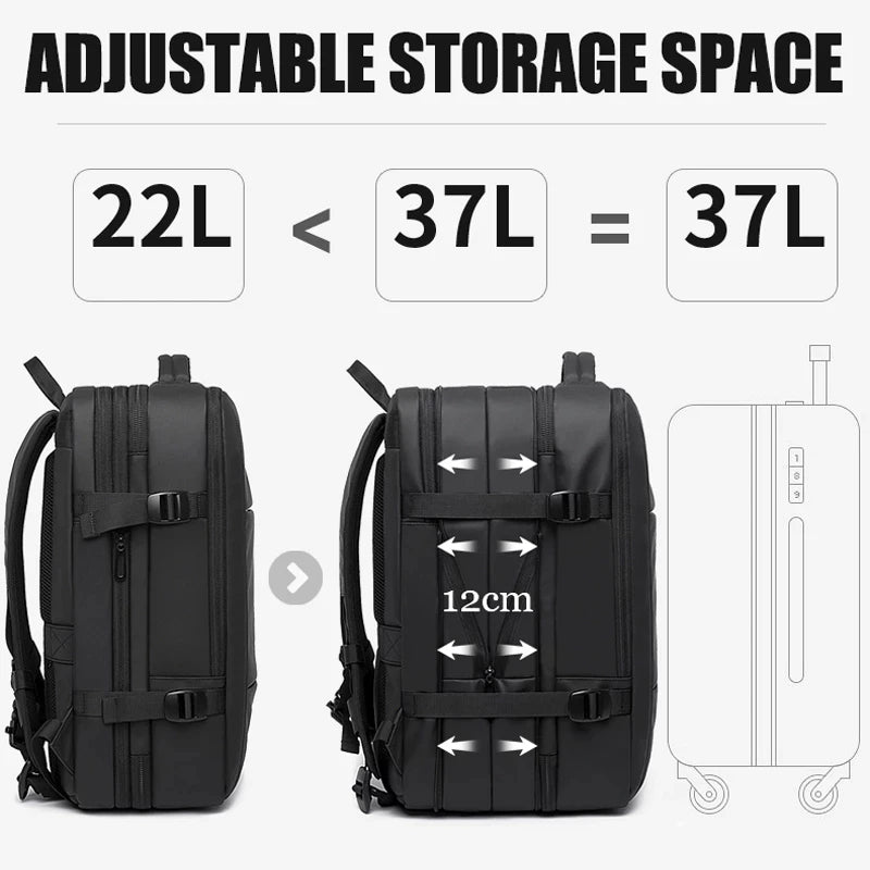 Large Capacity 17.3 Waterproof Travel Laptop Backpack