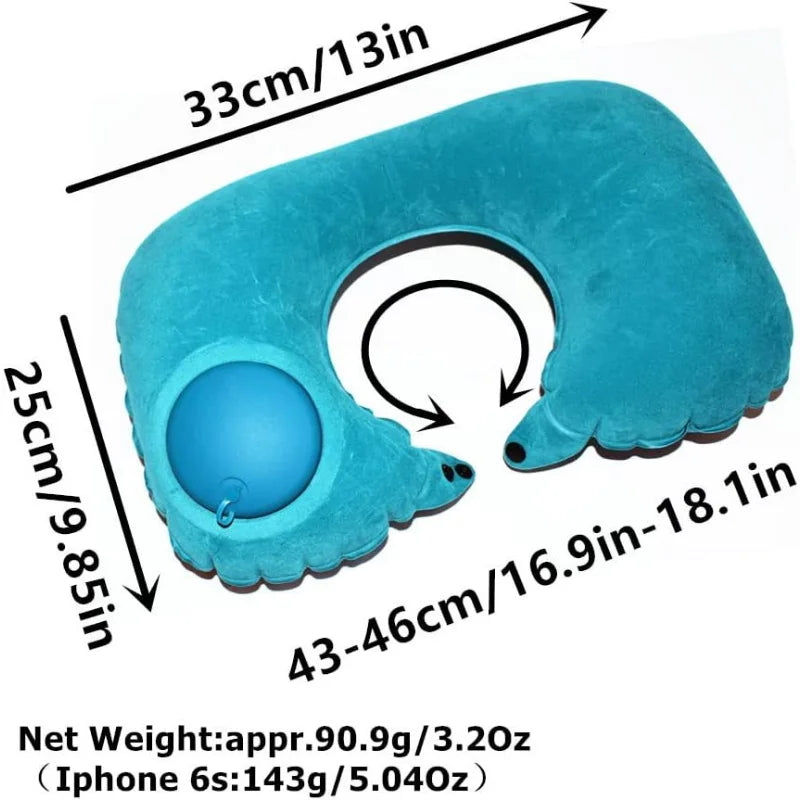 U-Shape Automatic Inflatable Cervical Vertebr Pillow for travel